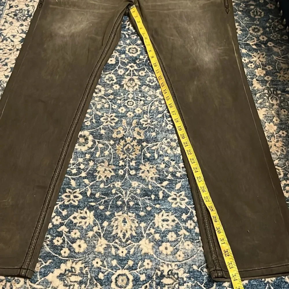 Rock Revival Armory Green Distressed Casual Contemporary Jeans